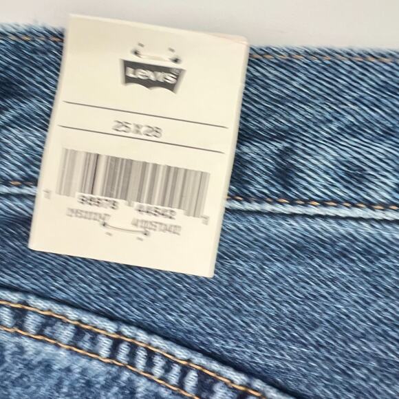 Levi's Premium Women 501 Skinny High Rise Button Fly Destructed Jeans 25x28 NWT - Picture 10 of 14